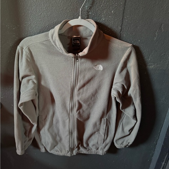Kids The North Face Charcoal Grey Fleece Zip Up Jacket - Picture 1 of 5